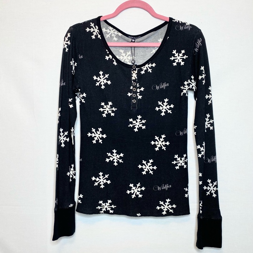 WILDFOX snowflake thermal shirt ❄️